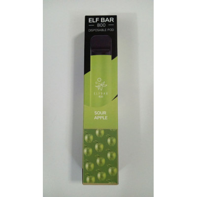 Электронная сигарета Elf Bar 800 Sour Apple (Кислое Яблоко) 2% 800 затяжек