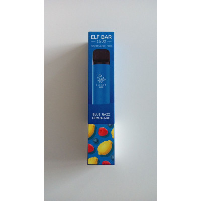 Электронная сигарета Elf Bar 1500 Blue Razz Lemonade (Лимонад Голубика Малина) 2% 1500 затяжек