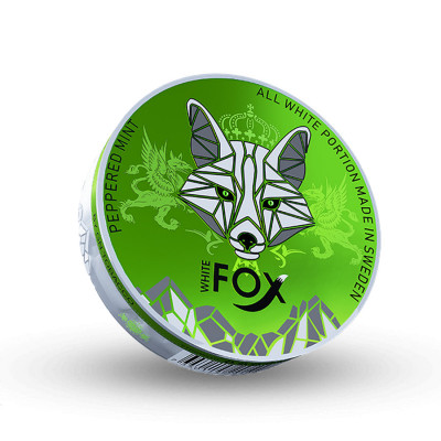 Снюс White Fox Peppered Mint 16 мг/г (бестабачный, тонкий)