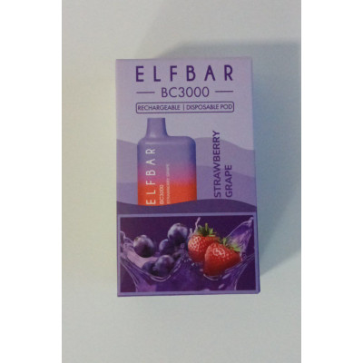 Электронная сигарета Elf Bar BC3000 Strawberry Grape (Вишня Виноград) 2% 3000 затяжек