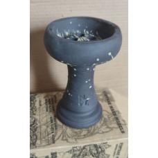 Чаша для кальяна Vintage Bowl тёмная с белым крапом Чаша для кальяна Vintage Bowl тёмная с белым крапом
