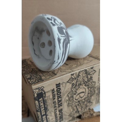 Чаша для кальяна Vintage Bowl чёрно-белый мрамор
