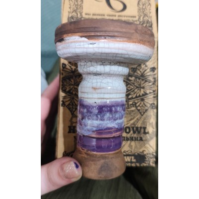 Чаша для кальяна Vintage Bowl Raku фиолетовая