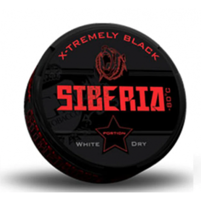 Снюс Siberia -80 Degrees Black Edition White Dry 13gr/ 43 mg/g