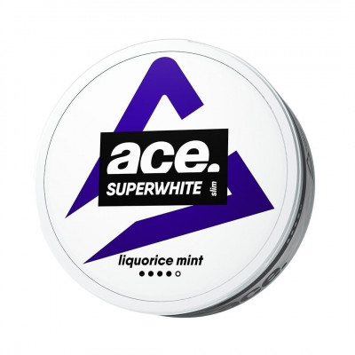 Снюс Ace Superwhite Liquorice Mint 16 мг/г (бестабачный, тонкий)