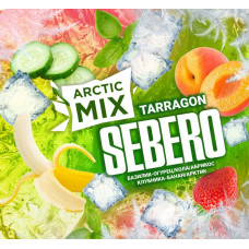 Табак для кальяна Sebero Arctic Mix Tarragon (Базилик Огурец Кола Абрикос Клубника Банан Лед) 40 г