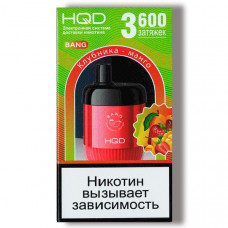 Электронная сигарета HQD Bang Strawberry Mango (Клубника Манго) 2% 3600 затяжек