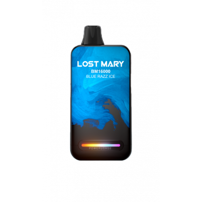 Электронная сигарета Lost Mary BM16000 Blue Razz Ice (Голубика Малина Лед) 2% 16000 затяжек