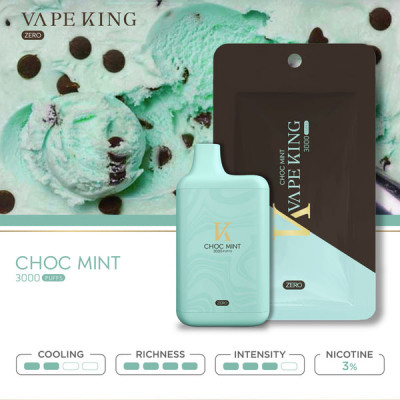 Электронная сигарета VAPEKING Zero Choc Mint (Шоколад Мята) 3% 3000 затяжек