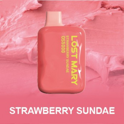 Электронная сигарета Lost Mary OS4000 Strawberry Sundae (Мороженое с Клубничным Джемом) 2% 4000 затяжек