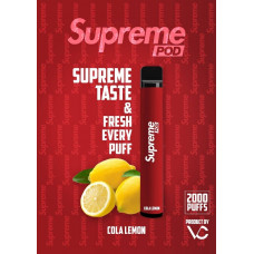 Электронная сигарета Supreme Pod 2000 puffs Nic3% Cola Lemon