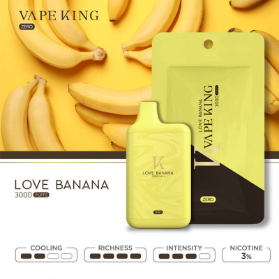 Электронная сигарета VAPEKING Zero Love Banana (Банан) 3% 3000 затяжек