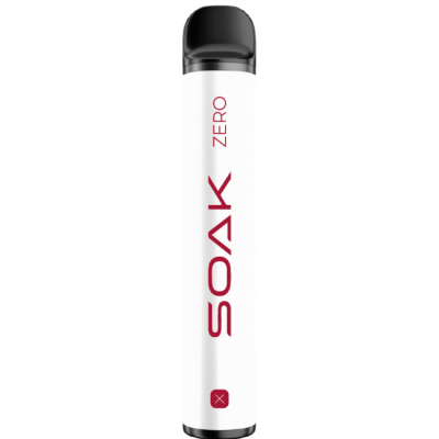 Электронная сигарета Soak X Zero Raspberry soda (Малиновая газировка) 0% 1500 затяжек