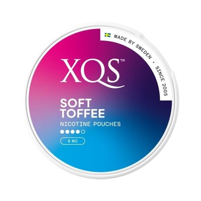 Снюс XQS Soft Toffee 8 мг/г (бестабачный, тонкий)