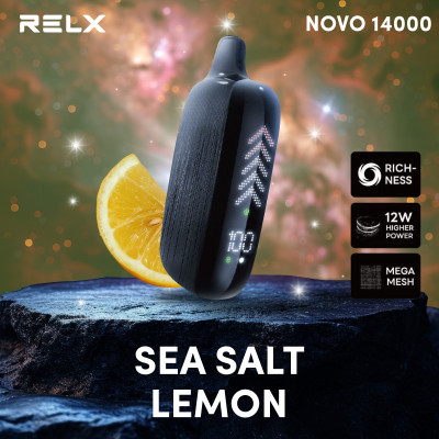 Электронная сигарета RELX NOVO 14000 Sea Salt Lemon (Морская соль Лимон) 3% 14000 затяжек