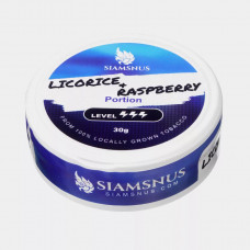 Снюс Siamsnus Licorice Raspberry Portion 16 мг/г (табачный, толстый)