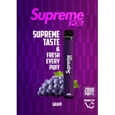 Электронная сигарета Supreme Pod 2000 puffs Nic3% Grape