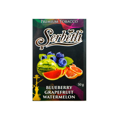 Табак для кальяна Serbetli Blueberry Grapefruit Watermelon 50 gr