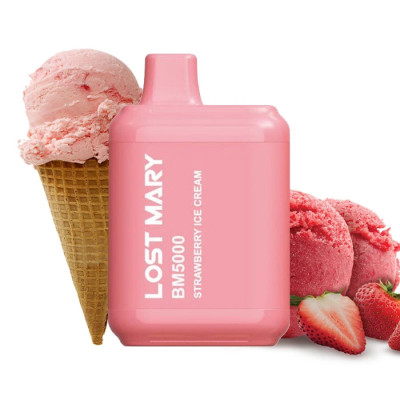 Электронная сигарета Lost Mary BM5000 Strawberry Ice Cream (Клубничное Мороженое) 2% 5000 затяжек