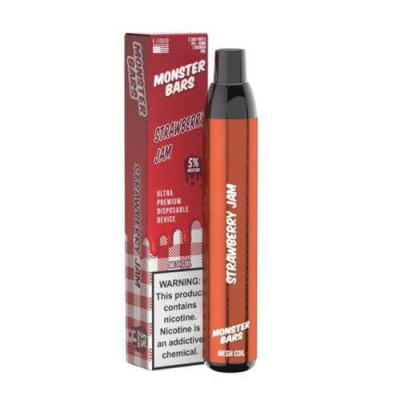 Электронная сигарета Monster Bars Strawberry Jam (Клубничный Джем) 5% 3500 затяжек
