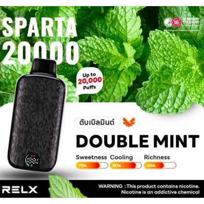 Электронная сигарета RELX Sparta 20000 Double Mint (Двойная мята) 3% 20000 затяжек