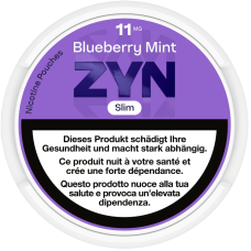 Снюс ZYN Blueberry Mint Slim S4 16.2 мг/г (бестабачный, тонкий)