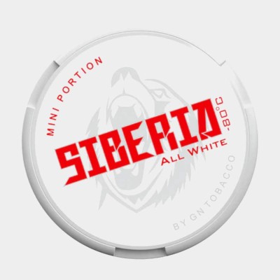 Снюс Siberia All White Mini 33 мг/г (бестабачный, тонкий)