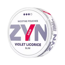 Снюс ZYN Violet Licorice Slim Strong 9 мг/пауч (бестабачный, тонкий)