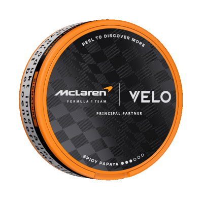 Снюс VELO McLaren Spicy Papaya 11.4 мг/г (бестабачный)