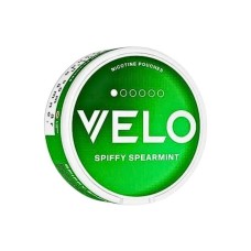 Снюс VELO Spiffy Spearmint Mini 8 мг/г (бестабачный, тонкий)