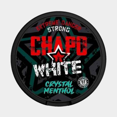 Снюс Chapo White Crystal Menthol Danger Strong 51 мг/г (бестабачный)