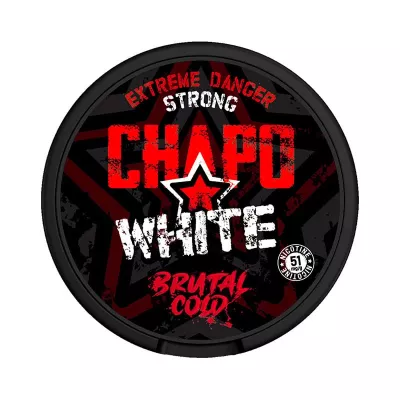Снюс Chapo White Brutal Cold Danger Strong 51 мг/г (бестабачный)