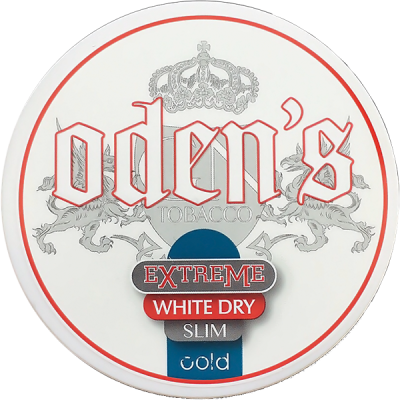 Снюс Odens Extreme White Dry Slim Cold 22 мг/г (табачный, тонкий)