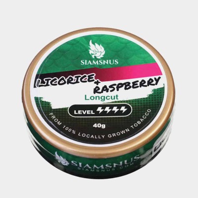 Снюс Siamsnus Longcut Licorice Raspberry 16 мг/г (табачный)