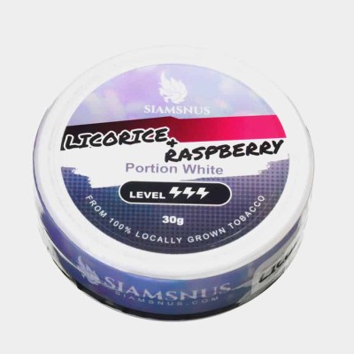 Снюс Siamsnus Licorice Raspberry Portion White 12 мг/г (табачный)