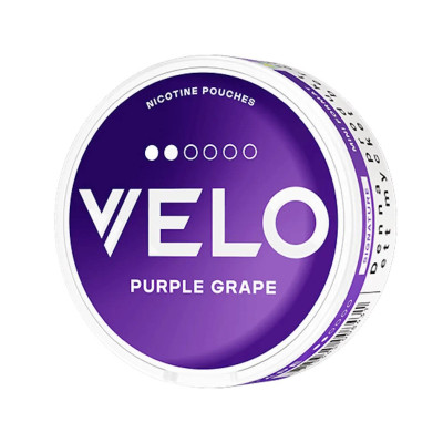 Снюс VELO Purple Grape 14 г 10.9 мг/г (яркий виноград, безтабачный, тонкий)