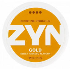 Снюс ZYN Gold Extra Strong Mini Dry 15 мг/г (бестабачный, тонкий)