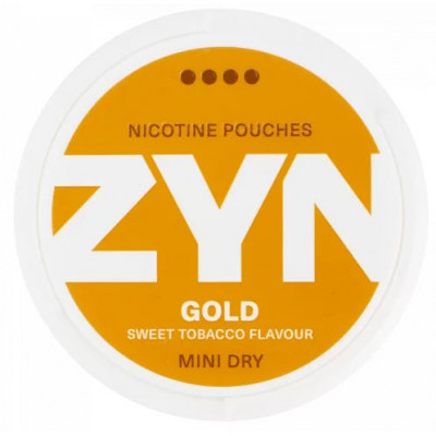 Снюс ZYN Gold Extra Strong Mini Dry 15 мг/г (бестабачный, тонкий)