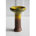 Чаша для кальяна с желто-зеленым узором (керамика)