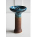 Чаша для кальяна с сине-черным узором (керамика)