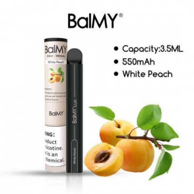 Электронная сигарета BalMY LUX White Peach (Белый персик) 5% 800 затяжек